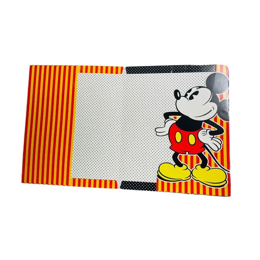 Disney Mickey Mouse Stuff Kids 3 Ring Folders For Binder Die-cut Unpunched Schoo